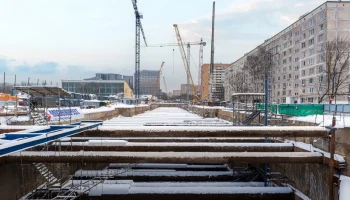 Владимир Ефимов: на строящейся станции &laquo;Серебряный Бор&raquo; начались монолитные работы
