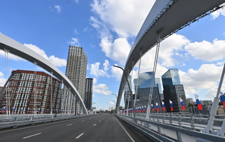 Мэр запустил движение по мосту Академика Королёва через Москву-реку