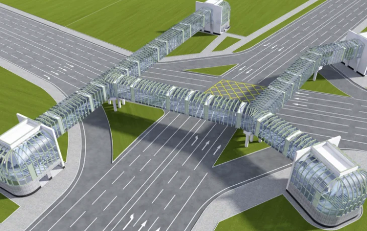 Владимир Ефимов: строители завершают возведение четвертой башни надземного пешеходного перехода на севере Москвы Владимир Ефимов: строители завершают возведение четвертой башни надземного пешеходного перехода на севере Москвы