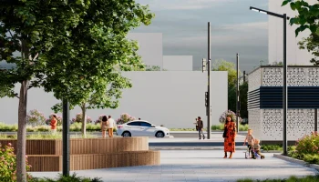 Мэр рассказал о концепции благоустройства территории у будущей станции метро «Народное Ополчение»