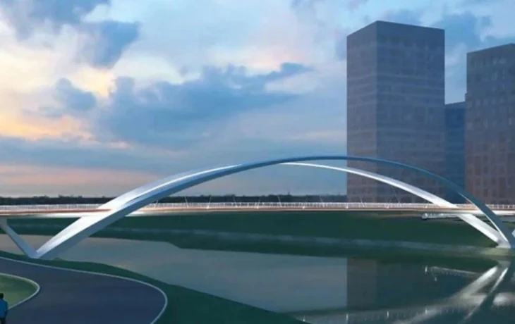 Стартовало устройство буронабивных свай для опор пешеходного моста между Мнёвниковской поймой и Крылатским