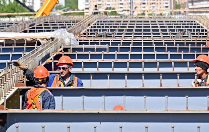 Стартовала сборка пролета путепровода на пересечении МСД и Бакинской улицы