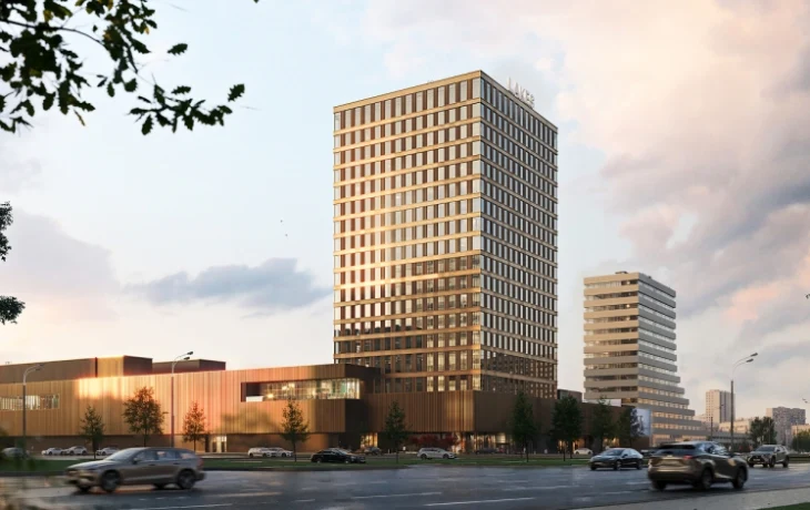 Архитектурная подсветка украсит фасады бизнес-центра в районе Очаково-Матвеевское