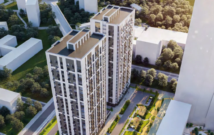 В районе Котловка ведется строительство жилого дома по программе реновации В районе Котловка ведется строительство жилого дома по программе реновации