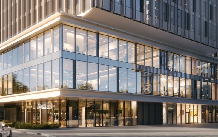 Архитектурная подсветка украсит офисный квартал в районе Обручевский Архитектурная подсветка украсит офисный квартал в районе Обручевский