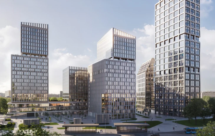 В офисном квартале на Старокалужском шоссе началось возведение надземной части