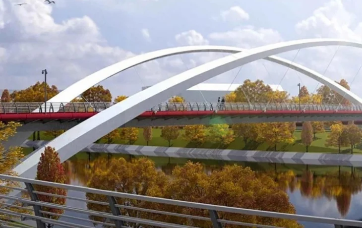 Собянин: пешеходный мост с арками соединит Хорошёво-Мнёвники и Крылатское