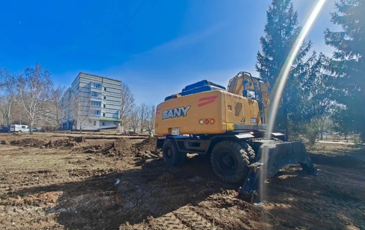 В городе Отрадном Самарской области начались работы по благоустройству