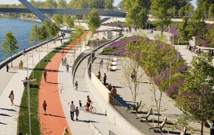 Две набережные с амфитеатрами и причалом появятся в Мнёвниковской пойме – мэр