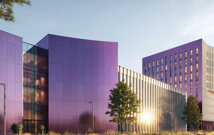 Фасады сливового оттенка украсят деловой центр в бывшей промзоне &laquo;Дегунино-Лихоборы&raquo;