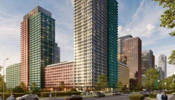 Фасадные работы начались в жилом комплексе по программе КРТ в Войковском районе