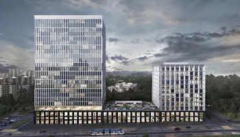 В бизнес-центре у станции метро &laquo;Ленинский проспект&raquo; завершены фасадные работы