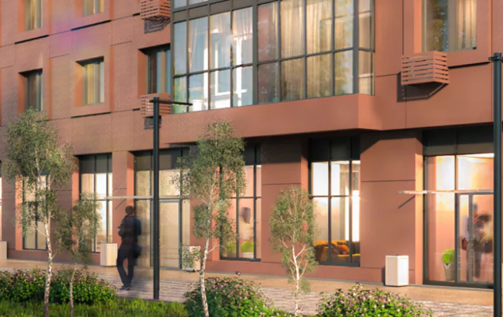 Возводится монолит наземной части дома по реновации на улице Судакова