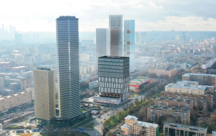 Стартовали фасадные работы в строящемся по проекту КРТ бизнес-центре в районе Тимирязевский