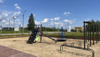 Новые игровые конструкции появились в «Детском городке» в Синдоре