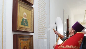 Галерея Славы с именами военкоров создана в строящемся храме в районе Марьино