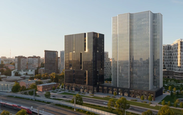 Начались работы по остеклению бизнес-центра в районе Лефортово