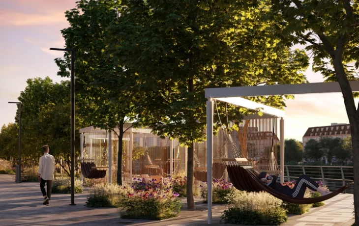 Участок набережной Москвы-реки «Западный порт» реконструирован на 20% Участок набережной Москвы-реки «Западный порт» реконструирован на 20%